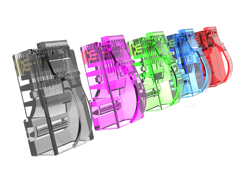 What types of network equipment are the unshielded cat.6 arch latch modular plugs compatible with?